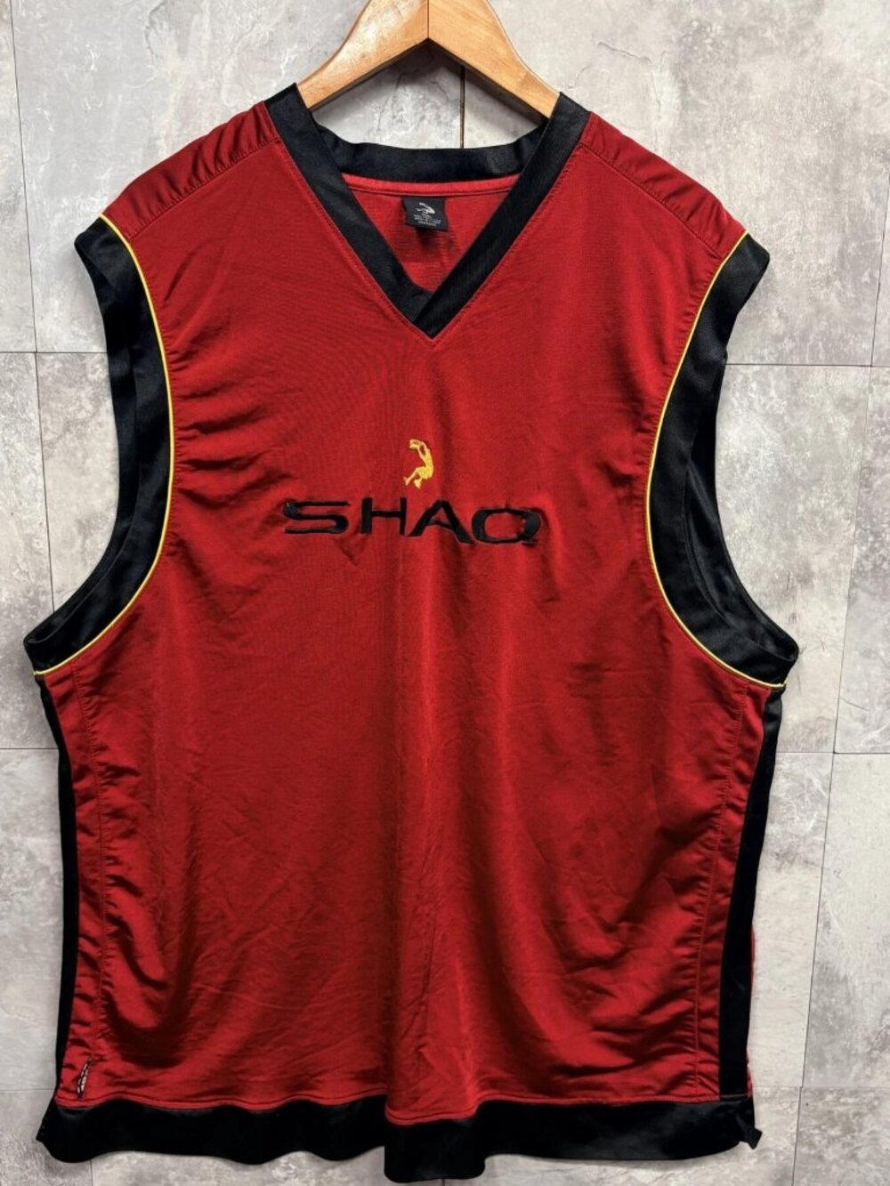 SHAQ Red Black Basketball Jersey 2XL Y2K